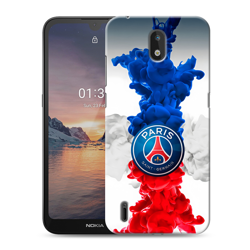 Силиконовый чехол на Nokia 1.3 с принтом PSG ПСЖ Силиконовый чехол на Nokia 1.3 с принтом PSG ПСЖ