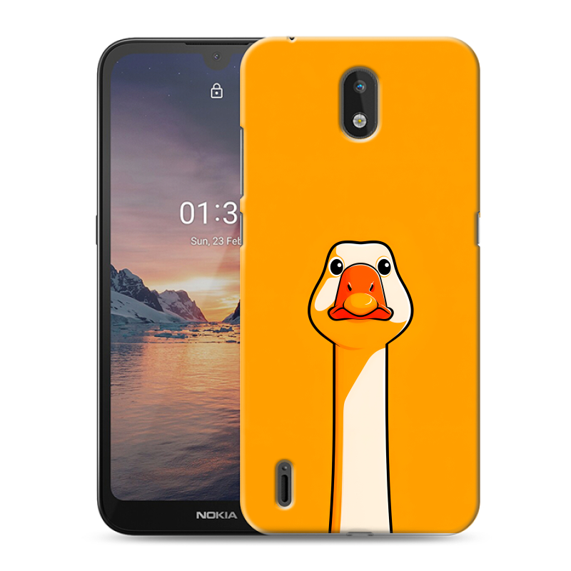 Силиконовый чехол на Nokia 1.3 с принтом Смешная утка Силиконовый чехол на Nokia 1.3 с принтом Смешная утка