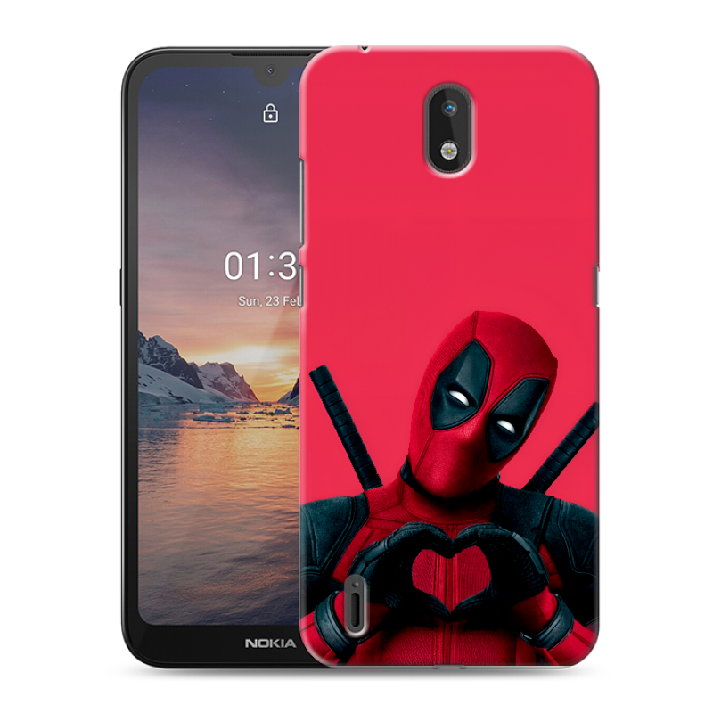 Силиконовый противоударный чехол на Nokia 1.3 с принтом Дедпул Deadpool Силиконовый противоударный чехол на Nokia 1.3 с принтом Дедпул Deadpool