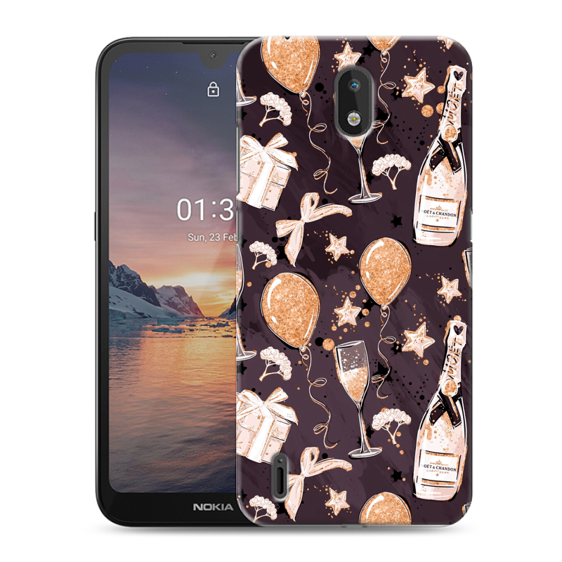 Силиконовый чехол на Nokia 1.3 с принтом Новый год Силиконовый чехол на Nokia 1.3 с принтом Новый год