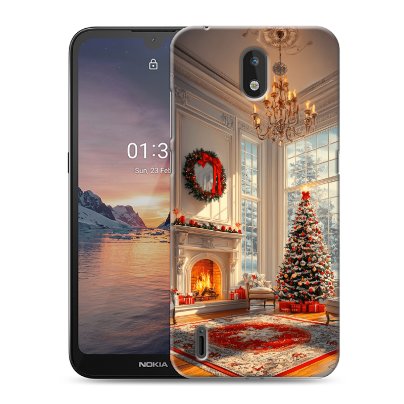 Силиконовый чехол на Nokia 1.3 с принтом Новый год Силиконовый чехол на Nokia 1.3 с принтом Новый год