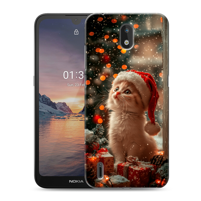 Силиконовый чехол на Nokia 1.3 с принтом Новый год Силиконовый чехол на Nokia 1.3 с принтом Новый год