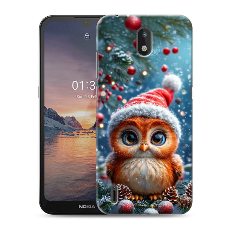 Силиконовый противоударный чехол на Nokia 1.3 с принтом Новый год Силиконовый противоударный чехол на Nokia 1.3 с принтом Новый год