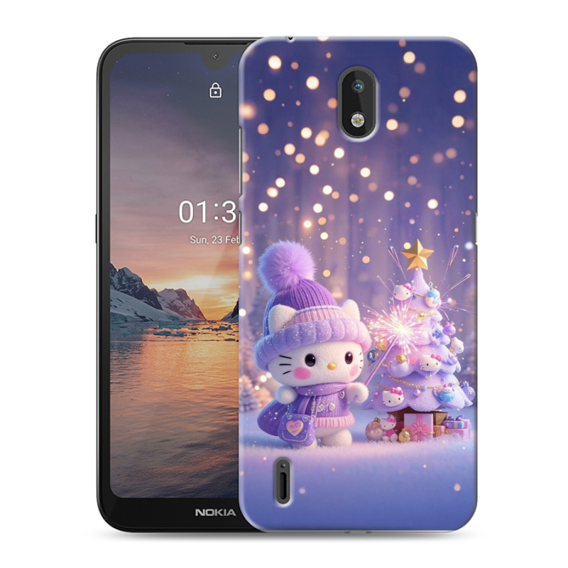 Силиконовый чехол на Nokia 1.3 с принтом Новый год Силиконовый чехол на Nokia 1.3 с принтом Новый год