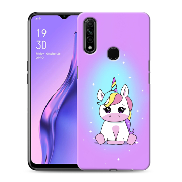 Силиконовый противоударный чехол на OPPO A31 с принтом Единорог Силиконовый противоударный чехол на OPPO A31 с принтом Единорог