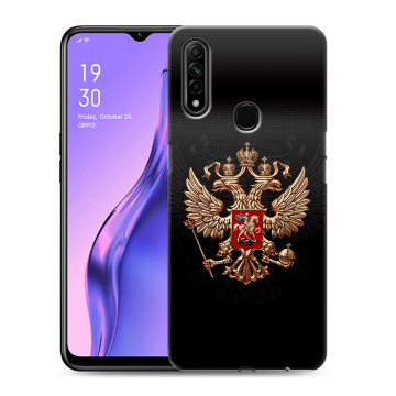 Силиконовый противоударный чехол на OPPO A31 с принтом Герб России Силиконовый противоударный чехол на OPPO A31 с принтом Герб России