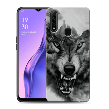 Силиконовый противоударный чехол на OPPO A31 с принтом Волк Силиконовый противоударный чехол на OPPO A31 с принтом Волк