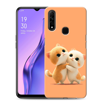 Силиконовый противоударный чехол на OPPO A31 с принтом Милые котики Силиконовый противоударный чехол на OPPO A31 с принтом Милые котики