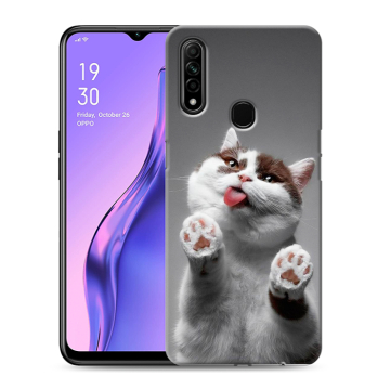 Силиконовый противоударный чехол на OPPO A31 с принтом Коты Силиконовый противоударный чехол на OPPO A31 с принтом Коты