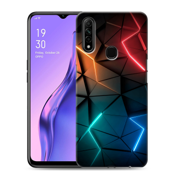 Силиконовый противоударный чехол на OPPO A31 с принтом Абстракция неон Силиконовый противоударный чехол на OPPO A31 с принтом Абстракция неон