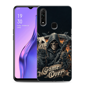 Силиконовый противоударный чехол на OPPO A31 с принтом Скелет карты Силиконовый противоударный чехол на OPPO A31 с принтом Скелет карты