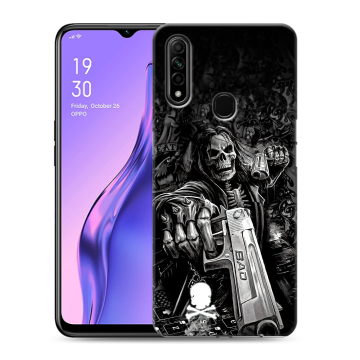 Силиконовый противоударный чехол на OPPO A31 с принтом Скелет Силиконовый противоударный чехол на OPPO A31 с принтом Скелет