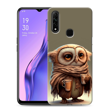 Силиконовый противоударный чехол на OPPO A31 с принтом Сова Силиконовый противоударный чехол на OPPO A31 с принтом Сова