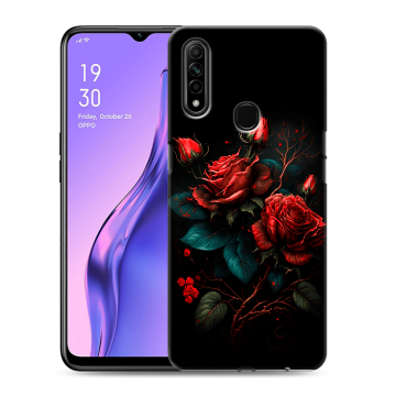 Силиконовый противоударный чехол на OPPO A31 с принтом Розы красные Силиконовый противоударный чехол на OPPO A31 с принтом Розы красные