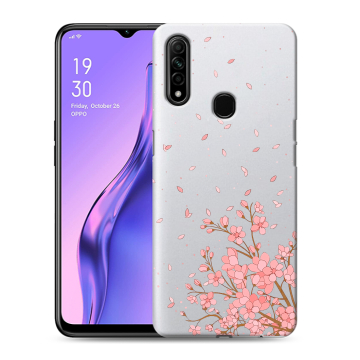 Силиконовый противоударный чехол на OPPO A31 с принтом Ветка сакуры Силиконовый противоударный чехол на OPPO A31 с принтом Ветка сакуры