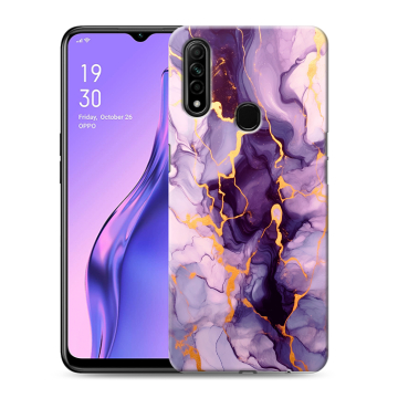 Силиконовый противоударный чехол на OPPO A31 с принтом Мрамор Силиконовый противоударный чехол на OPPO A31 с принтом Мрамор