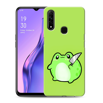 Силиконовый противоударный чехол на OPPO A31 с принтом Лягушенок Силиконовый противоударный чехол на OPPO A31 с принтом Лягушенок