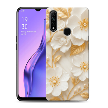 Силиконовый противоударный чехол на OPPO A31 с принтом Цветы Силиконовый противоударный чехол на OPPO A31 с принтом Цветы