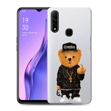 Силиконовый противоударный чехол на OPPO A31 с принтом Мишка Силиконовый противоударный чехол на OPPO A31 с принтом Мишка