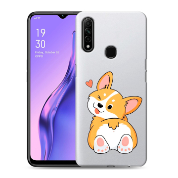 Силиконовый противоударный чехол на OPPO A31 с принтом Корги Силиконовый противоударный чехол на OPPO A31 с принтом Корги
