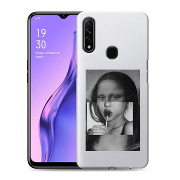 Силиконовый противоударный чехол на OPPO A31 с принтом Мона Лиза Силиконовый противоударный чехол на OPPO A31 с принтом Мона Лиза