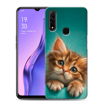 Силиконовый противоударный чехол на OPPO A31 с принтом котенок Силиконовый противоударный чехол на OPPO A31 с принтом котенок