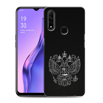 Силиконовый противоударный чехол на OPPO A31 с принтом Герб России Силиконовый противоударный чехол на OPPO A31 с принтом Герб России