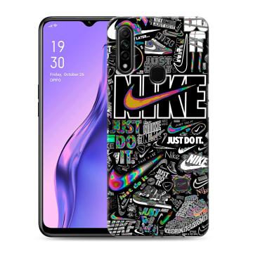 Силиконовый противоударный чехол на OPPO A31 с принтом Найк