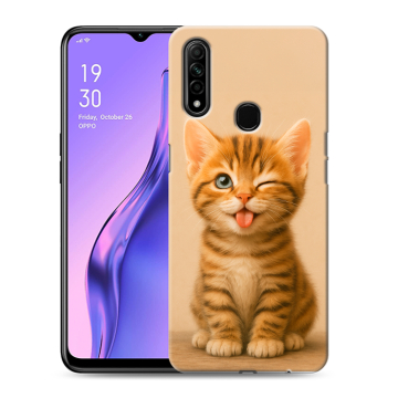 Силиконовый противоударный чехол на OPPO A31 с принтом котенок Силиконовый противоударный чехол на OPPO A31 с принтом котенок