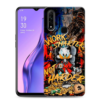 Силиконовый противоударный чехол на OPPO A31 с принтом Дональд Дак Деньги Силиконовый противоударный чехол на OPPO A31 с принтом Дональд Дак Деньги