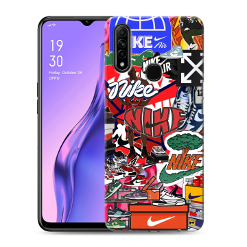 Силиконовый противоударный чехол на OPPO A31 с принтом Найк Nike яркий Силиконовый противоударный чехол на OPPO A31 с принтом Найк Nike яркий