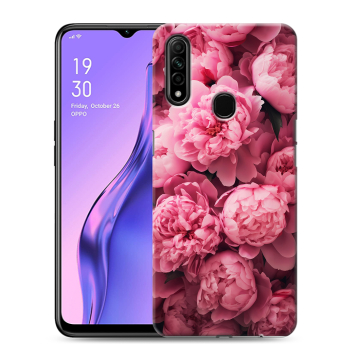 Силиконовый противоударный чехол на OPPO A31 с принтом цветы пионы Силиконовый противоударный чехол на OPPO A31 с принтом цветы пионы