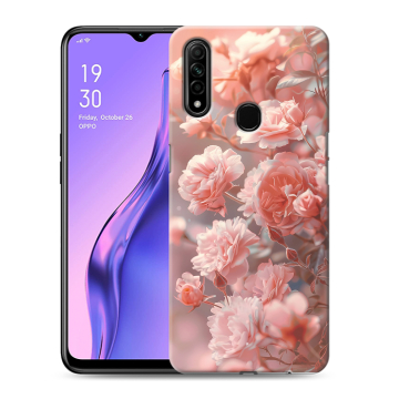 Силиконовый противоударный чехол на OPPO A31 с принтом Розовые розы Силиконовый противоударный чехол на OPPO A31 с принтом Розовые розы