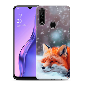 Силиконовый противоударный чехол на OPPO A31 с принтом лиса Силиконовый противоударный чехол на OPPO A31 с принтом лиса