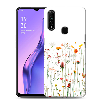 Силиконовый противоударный чехол на OPPO A31 с принтом цветы Силиконовый противоударный чехол на OPPO A31 с принтом цветы