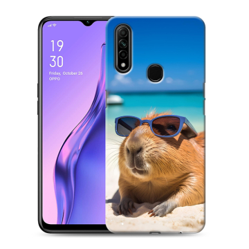 Силиконовый противоударный чехол на OPPO A31 с принтом Капибара Силиконовый противоударный чехол на OPPO A31 с принтом Капибара