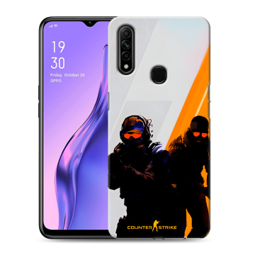Силиконовый противоударный чехол на OPPO A31 с принтом Контер страйк Counter strike