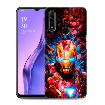 Силиконовый противоударный чехол на OPPO A31 с принтом Железный человек Ironman Силиконовый противоударный чехол на OPPO A31 с принтом Железный человек Ironman