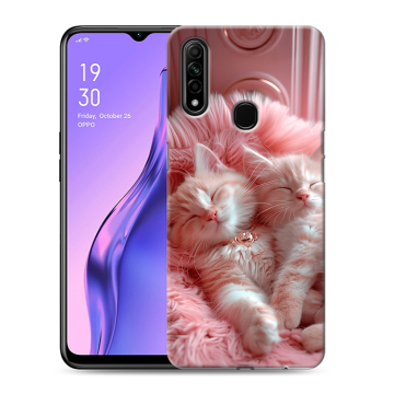 Силиконовый противоударный чехол на OPPO A31 с принтом котята котики