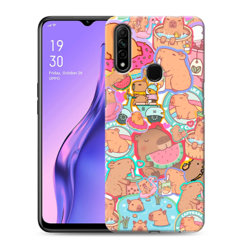 Силиконовый противоударный чехол на OPPO A31 с принтом капибары