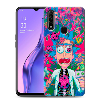 Силиконовый противоударный чехол на OPPO A31 с принтом Рик и Морти Rick Morty Силиконовый противоударный чехол на OPPO A31 с принтом Рик и Морти Rick Morty