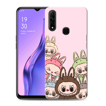 Силиконовый противоударный чехол на OPPO A31 с принтом Лабубу Силиконовый противоударный чехол на OPPO A31 с принтом Лабубу