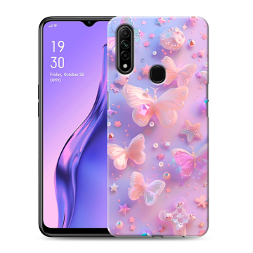 Силиконовый противоударный чехол на OPPO A31 с принтом Бабочки