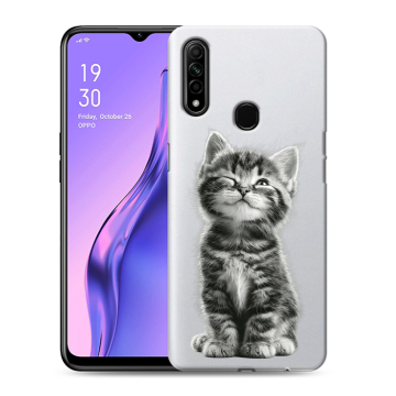 Силиконовый противоударный чехол на OPPO A31 с принтом Котенок Силиконовый противоударный чехол на OPPO A31 с принтом Котенок