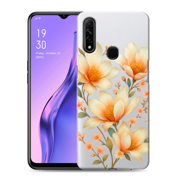 Силиконовый противоударный чехол на OPPO A31 с принтом Цветы Силиконовый противоударный чехол на OPPO A31 с принтом Цветы