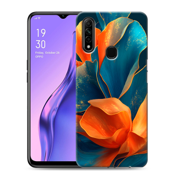 Силиконовый противоударный чехол на OPPO A31 с принтом Цветы Силиконовый противоударный чехол на OPPO A31 с принтом Цветы