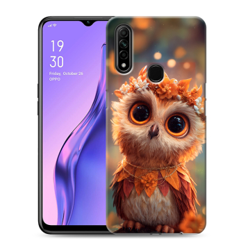 Силиконовый противоударный чехол на OPPO A31 с принтом Милая сова Силиконовый противоударный чехол на OPPO A31 с принтом Милая сова