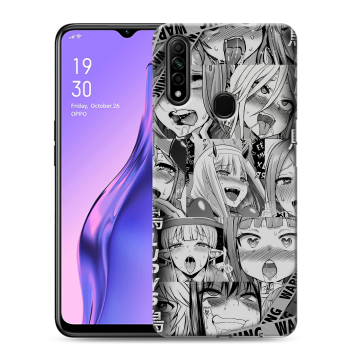 Силиконовый противоударный чехол на OPPO A31 с принтом Ahegao Ахегао Аниме Силиконовый противоударный чехол на OPPO A31 с принтом Ahegao Ахегао Аниме