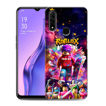 Силиконовый противоударный чехол на OPPO A31 с принтом Roblox Роблокс