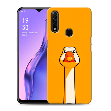 Силиконовый противоударный чехол на OPPO A31 с принтом Смешная утка Силиконовый противоударный чехол на OPPO A31 с принтом Смешная утка